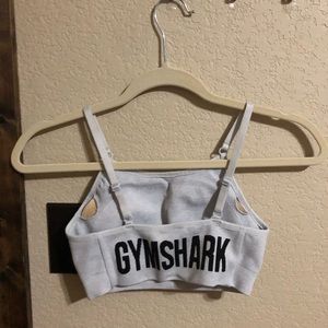 Gray Gymshark Logo Sports Bra with Adjustable Straps